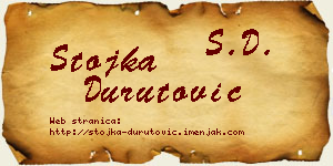Stojka Durutović vizit kartica